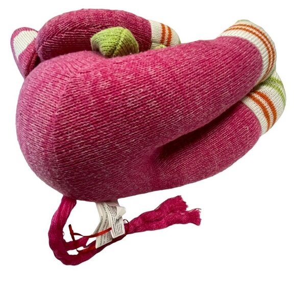 Seasons of Cannon Falls Pink Elephant Sock Monkey 14” Sitting Magnet Hands Plush - Picture 10 of 11